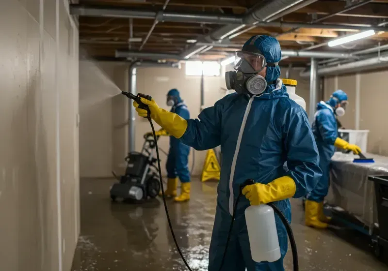 Basement Sanitization and Antimicrobial Treatment process in Redwood City, CA